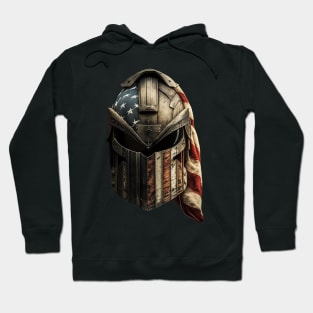 American Flag Spartan Helmet (no background) Hoodie